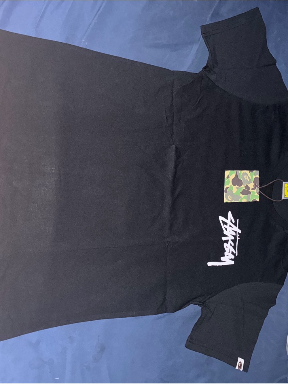 Stussy Black Short Sleeve Logo Tee - Picture 8 of 8